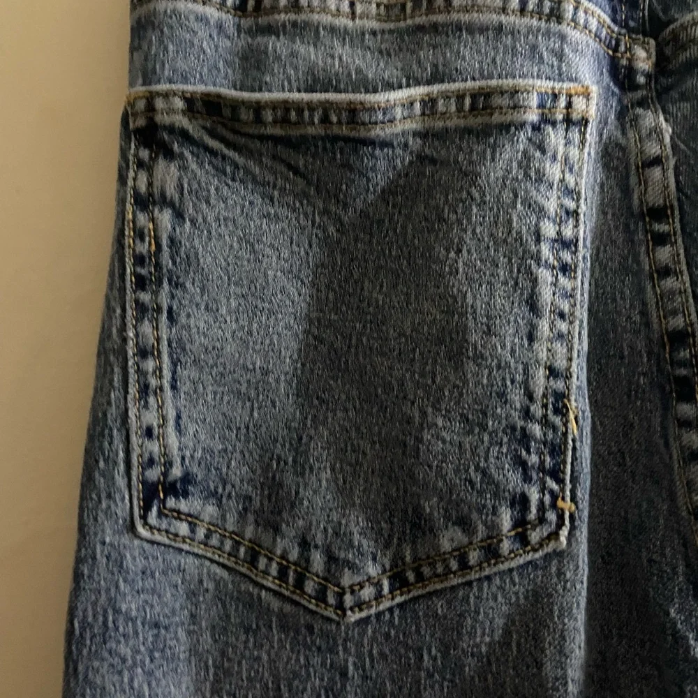 Zara Straight Leg High Rise Dark Jeans - Picture 6 of 7